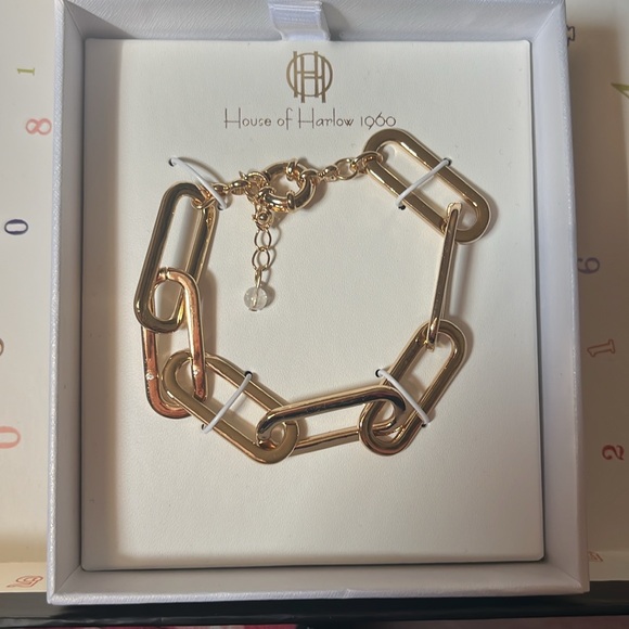 House of Harlow 1960 Chainlink Gold Bracelet - Picture 3 of 5